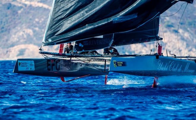 Day 2 – Malizia - Yacht Club de Monaco en route to her five bullet success today – GC32 Orezza Corsica Cup © Jesus Renedo / GC32 Racing Tour