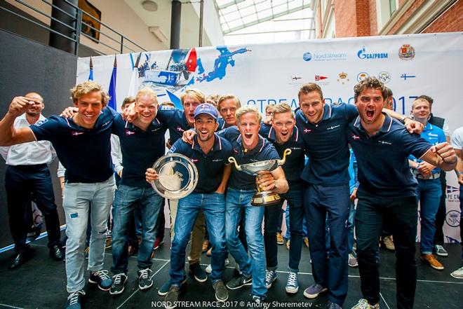 Cape Crow Yacht Club (Team Sweden) celebrate overall victory – Nord Stream Race ©  Andrey Sheremetev / Nord Stream Race
