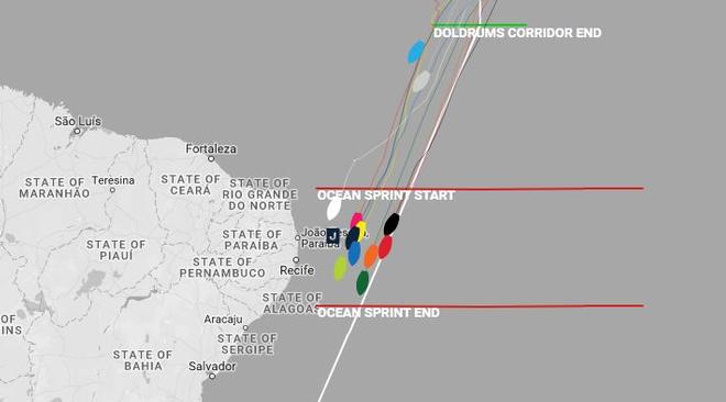 Current positions – Day 23, Race 1 – Clipper Round the World Yacht Race © Clipper Ventures