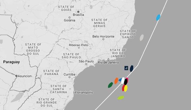 Current positions – Day 28, Race 1 – Clipper Round the World Yacht Race © Clipper Ventures