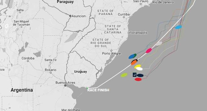 Current positions – Day 31, Race 1 – Clipper Round the World Yacht Race © Clipper Ventures