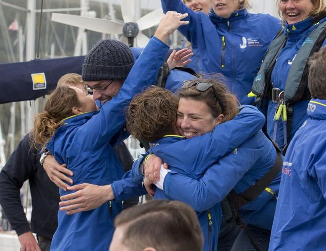 Emotional homecoming for Ellen MacArthur Cancer Trust Round Britain 2017 voyage © onEdition http://www.onEdition.com