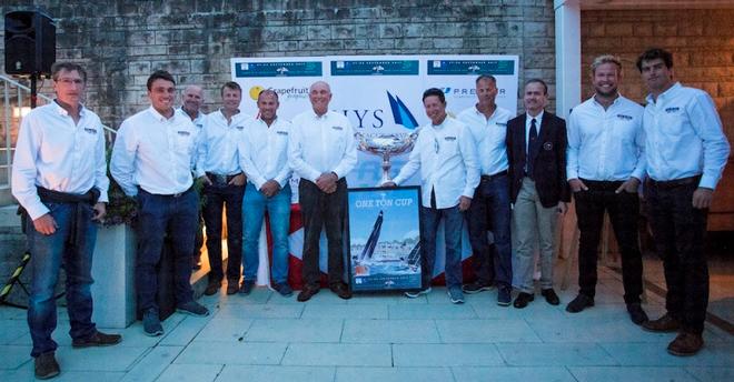 HYS One Ton Cup winners Girls on Film: Peter Morton, Nat Ives, Ben Cornish, David Lenz, Jason Carrington, Nick Butt, Duncan Yeabsley, Darren Marston, Phil Pafford, Anthony Spillbeen, Toby Mumford. © HYS One Ton Cup / oceanimages.co.uk