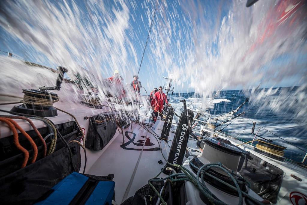 Dongfeng Race Team training photo copyright  Martin Keruzore / Volvo Ocean Race taken at  and featuring the  class