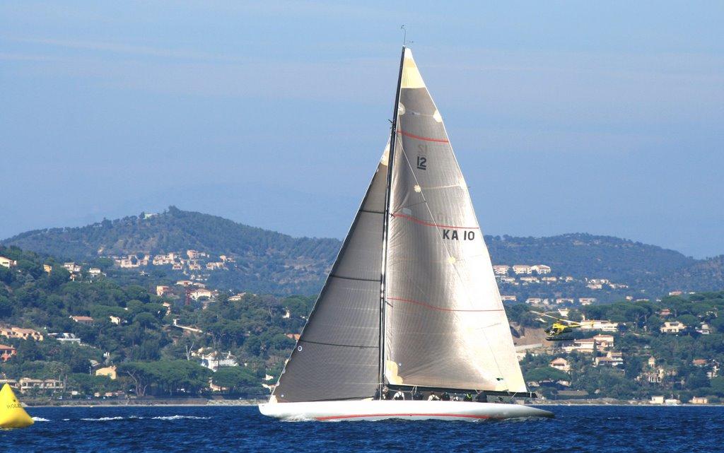 Challenge 12 - reputedly the fastest ever conventional 12m - seen her win later life St Tropez photo copyright François Madic taken at  and featuring the  class