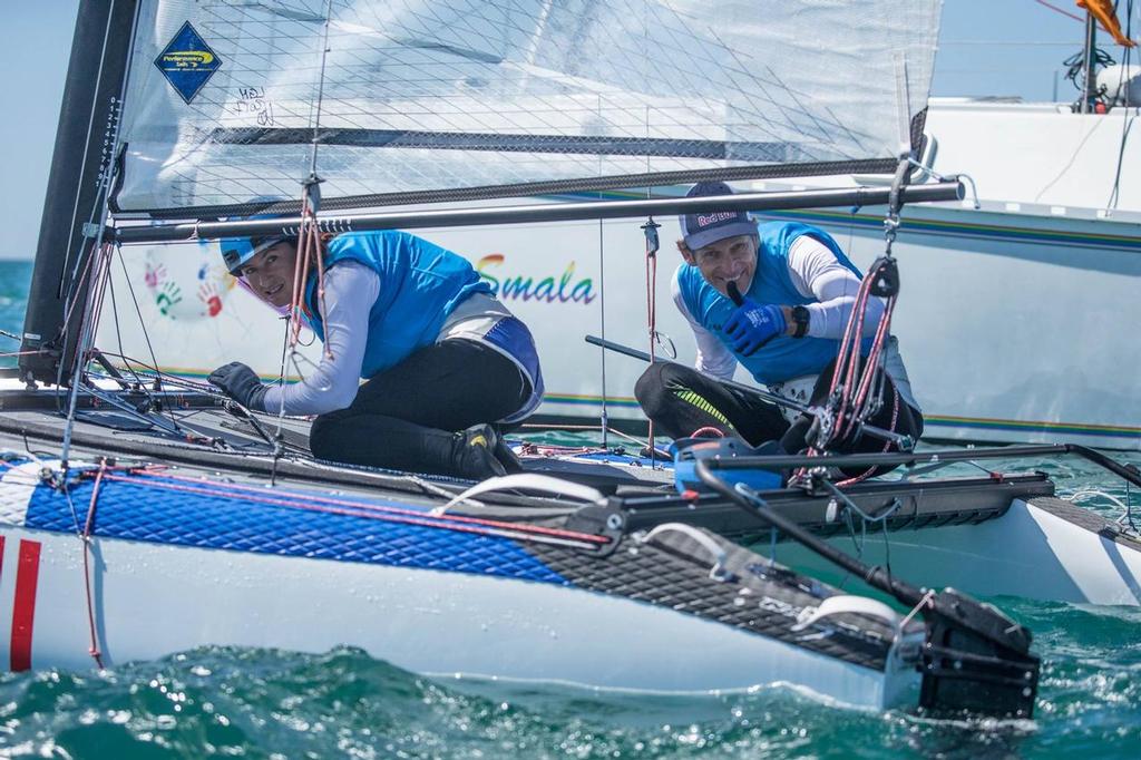 Santiago Lange - sailed in six Olympics - four of them in Multihulls - Day 1, Nacra 17 Worlds La Grande Motte, France photo copyright Nacra 17 World Championship taken at  and featuring the  class