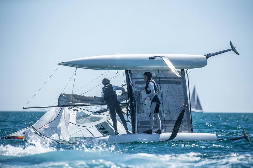 Foils from another angle - Nacra 17 Worlds La Grande Motte, France photo copyright Nacra 17 World Championship taken at  and featuring the  class