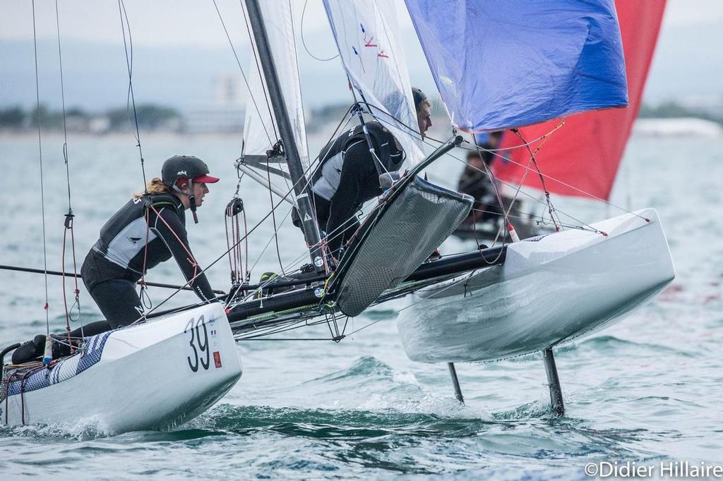 Gemma Jones and Jason Saunders (NZL) - Day 5 - 2017 Nacra 17 World Championship photo copyright  Didier Hillaire taken at  and featuring the  class