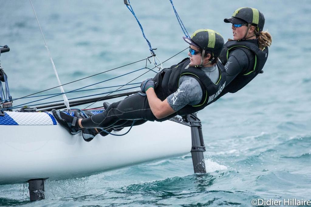 Micah Wilkinson and Olivia Mackay (NZL) - Day 5 - 2017 Nacra 17 World Championship photo copyright  Didier Hillaire taken at  and featuring the  class