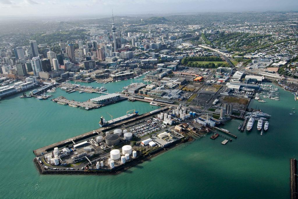 Wynyard Point and Viaduct Harbour - the existing Halsey Street and Wharrf is shown in the centre of the image photo copyright Flickr taken at  and featuring the  class
