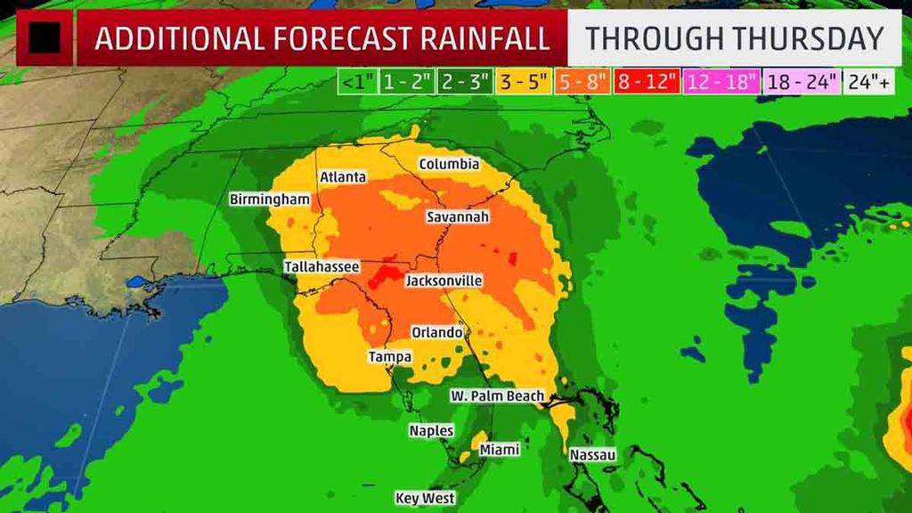 Rainfall Forecast - Localized higher amounts are possible. © The Weather Channel