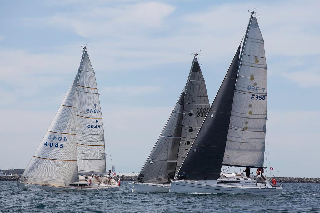 Low numbers did not affect the closeness of the double handed start, with eventual winner Selkie showing  up early. - Rockwater Coventry Reef Race © Bernie Kaaks
