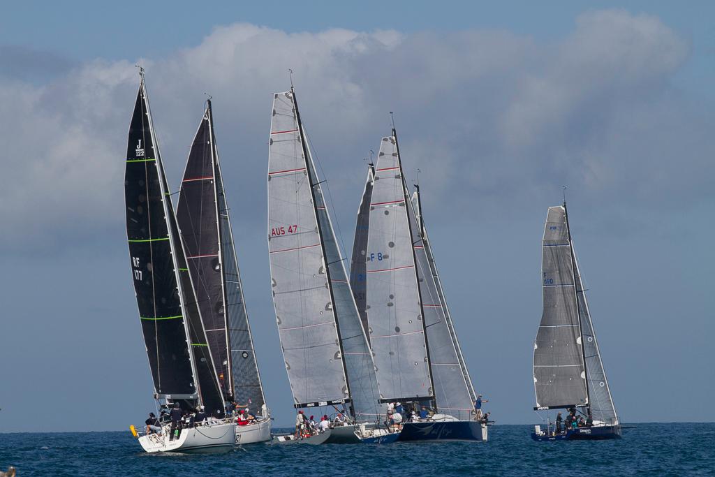 Division 1 yachts gather for the start of the offshore season opener - George Law Memorial Race photo copyright Bernie Kaaks taken at  and featuring the  class