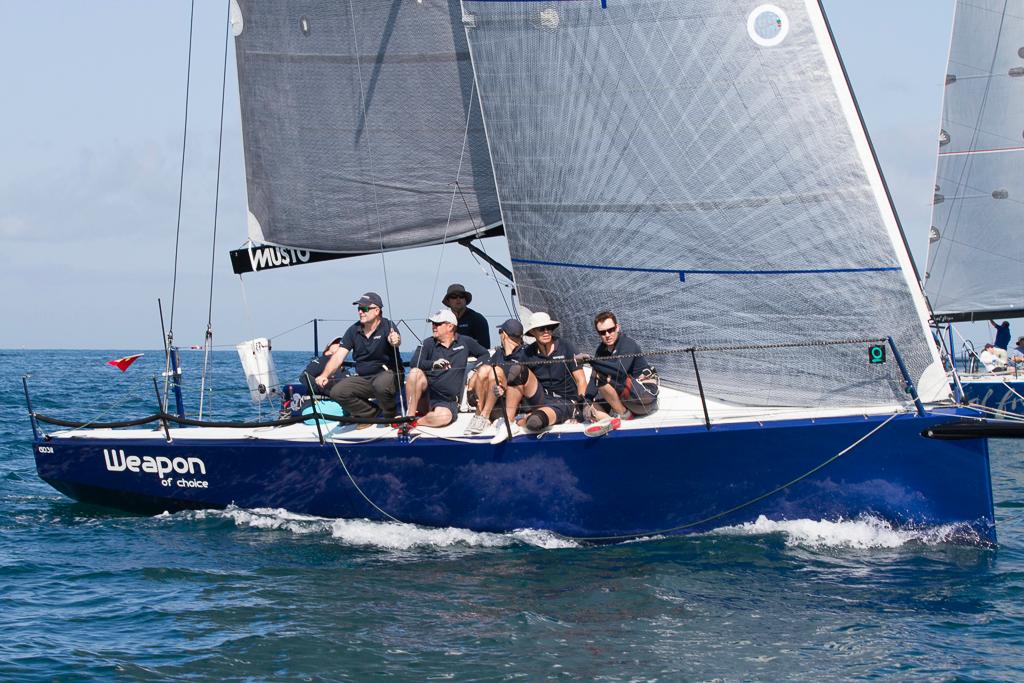 Mark Nagle's Weapon of Choice was back on the water after last season's dismasting. - George Law Memorial Race photo copyright Bernie Kaaks taken at  and featuring the  class