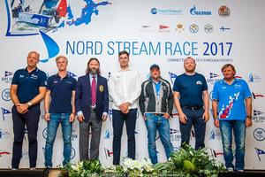 The skippers and organisers of the race share the stage – Nord Stream Race photo copyright  Lars Wehrmann / Nord Stream Race taken at  and featuring the  class