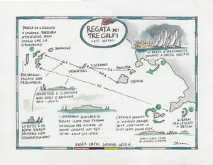 Map – Regata dei Tre Golf photo copyright International Maxi Association http://www.internationalmaxiassociation.com taken at  and featuring the  class