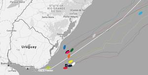 Current positions – Day 32, Race 1 – Clipper Round the World Yacht Race photo copyright Clipper Ventures taken at  and featuring the  class