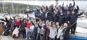 Friends, family, Trust supporters and young person who have been involved in the voyage, came down to join in the celebrations photo copyright onEdition http://www.onEdition.com taken at  and featuring the  class