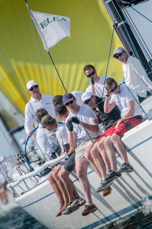 Anthony O'Leary (white hat) from Ireland's Royal Cork Yacht Club – Rolex NYYC Invitational Cup photo copyright  Rolex/Daniel Forster http://www.regattanews.com taken at  and featuring the  class