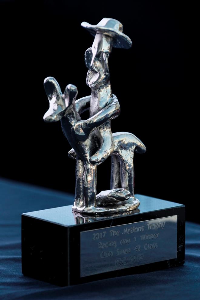 Day 1 – RCNP presented this trophy for the winners – The Nations Trophy ©  Nautor's Swan / Studio Borlenghi