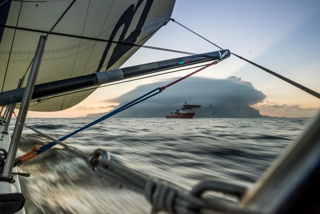 Day 1, Leg 1 – Alicante to Lisbon, on board Team Brunel – Volvo Ocean Race ©  Martin Keruzore / Volvo Ocean Race