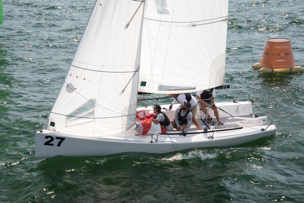 MarkSetBots in use at the recent Premiere Sailing League event at the Grosse Point Yacht Club © Paul Rand