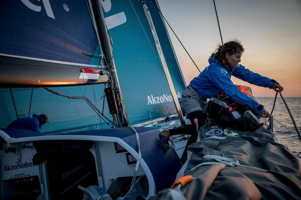 Prologue on-board AkzoNobel. Volvo Ocean Race. 10 October, 2017 photo copyright  James Blake / Volvo Ocean Race taken at  and featuring the  class