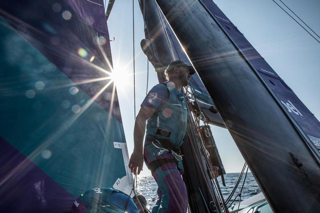 Leg Zero, Prologue,  on-board AkzoNobel. Photo by James Blake/Volvo Ocean Race. 10 October, 2017 photo copyright Volvo Ocean Race http://www.volvooceanrace.com taken at  and featuring the  class