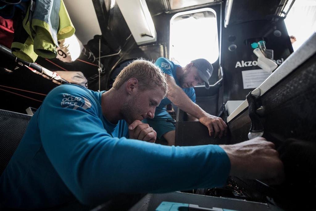 Prologue on-board AkzoNobel. Volvo Ocean Race. 10 October, 2017 ©  James Blake / Volvo Ocean Race