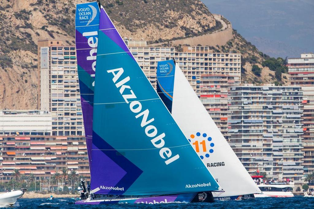team Akzonobel - Alicante stopover. MAPFRE In-Port Race Alicante.  14 October, 2017. photo copyright  Pedro Martinez / Volvo Ocean Race taken at  and featuring the  class