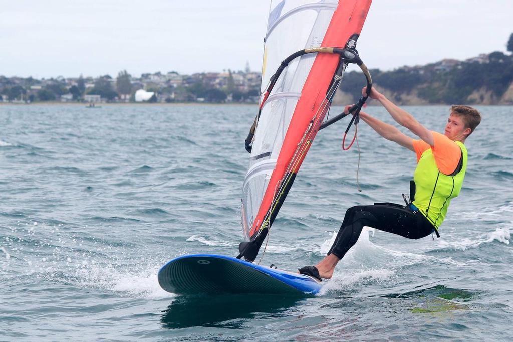 Boys RS:X - Yachting New Zealand 2017 Youth Trials, Manly Sailing Club photo copyright Yachting New Zealand taken at  and featuring the  class