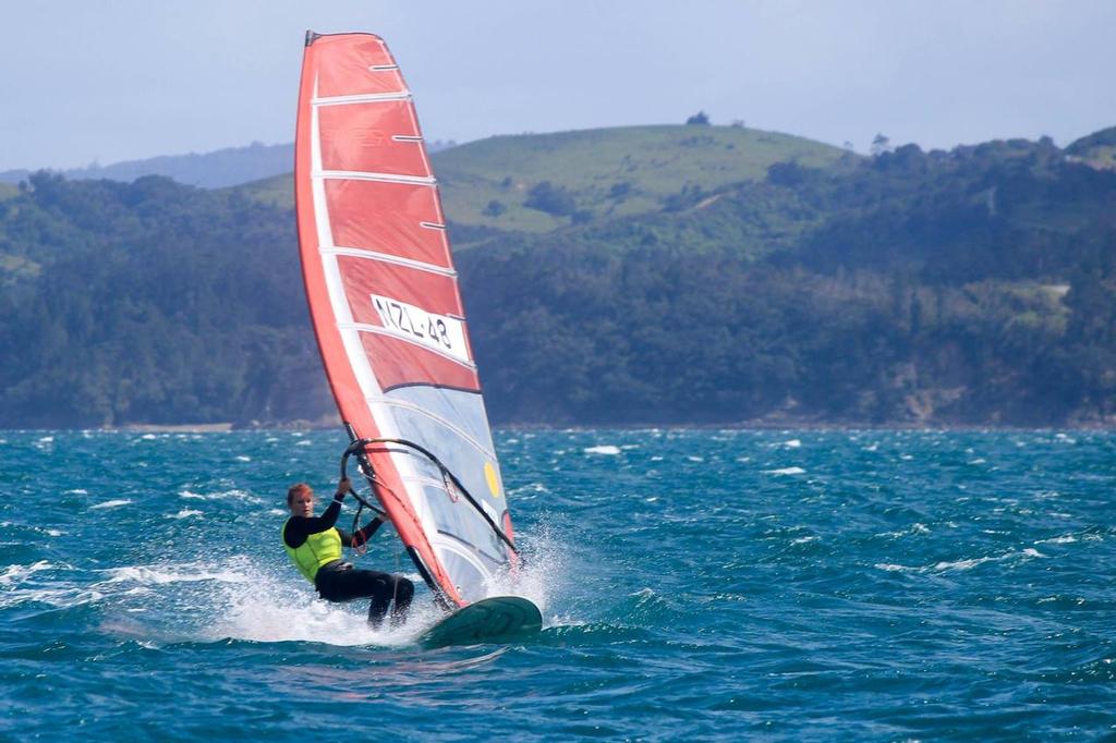 Girls RS:X - Day 4 - Yachting New Zealand 2017 Youth Trials, Manly Sailing Club photo copyright Yachting New Zealand taken at  and featuring the  class