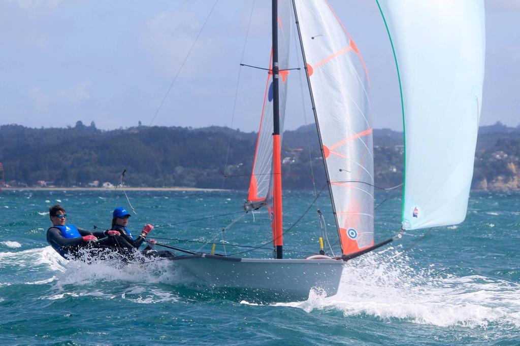 29er - Day 4 - Yachting New Zealand 2017 Youth Trials, Manly Sailing Club photo copyright Yachting New Zealand taken at  and featuring the  class