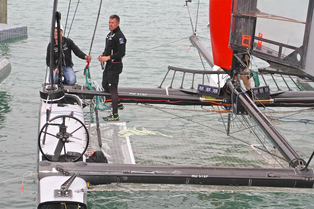 Emirates Team NZ launch a new improved version of Luna Rossa’s loaner AC45S - December 10, 2015 photo copyright Richard Gladwell www.photosport.co.nz taken at  and featuring the  class