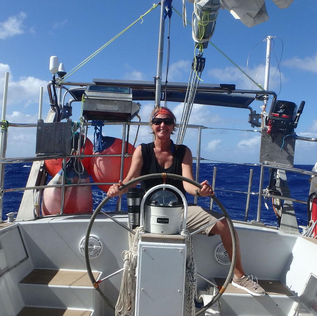 Commitment 2017 - At home on the helm in the South Pacific © Kristen Anderson