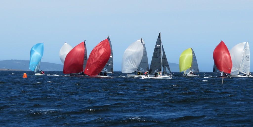 SB20 fleet contesting the Sprint Seriess on the River Derwent. - SB20 Worlds photo copyright Michelley Denney taken at  and featuring the  class