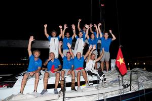Vincenzo Onorato and his Mascalzone Latino win the Volvo Hong Kong to Vietnam Race photo copyright  Mascalzone Latino - Capitalia Team http://www.mascalzonelatino.it taken at  and featuring the  class