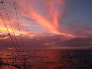 Red sky at night, sailors delight! photo copyright  Kristen Anderson taken at  and featuring the  class