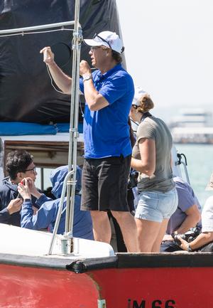 Laurence Mead does the talking. 2017 Volvo Hong Kong to Vietnam Race photo copyright  RHKYC/Guy Nowell http://www.guynowell.com/ taken at  and featuring the  class