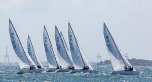 Picture perfect last day of racing on Moreton Bay. - 2017 Etchells Queensland State Championship photo copyright Kylie Wilson / positiveimage.com.au taken at  and featuring the  class