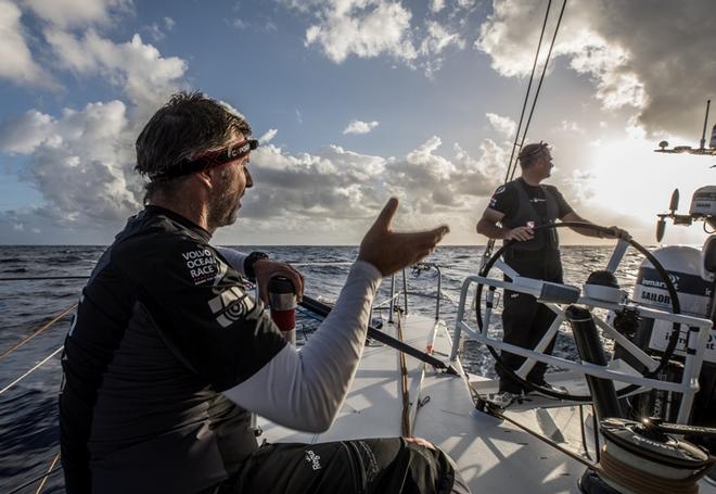 Day 4, Leg 2, Lisbon to Cape Town, on board Sun Hung Kai/Scallywag – Volvo Ocean Race ©  Konrad Frost / Volvo Ocean Race