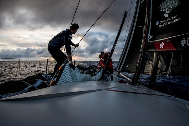 Day 13, Leg 2, Lisbon to Cape Town, early stack on board Sun Hung Kai/Scallywag. 17 November, 2017 – Volvo Ocean Race ©  Konrad Frost / Volvo Ocean Race