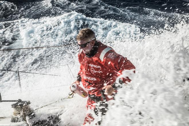 Day 2, Leg 2 – Lisbon to Cape Town, on board Vestas 11th Hour – Volvo Ocean Race ©  Martin Keruzore / Volvo Ocean Race