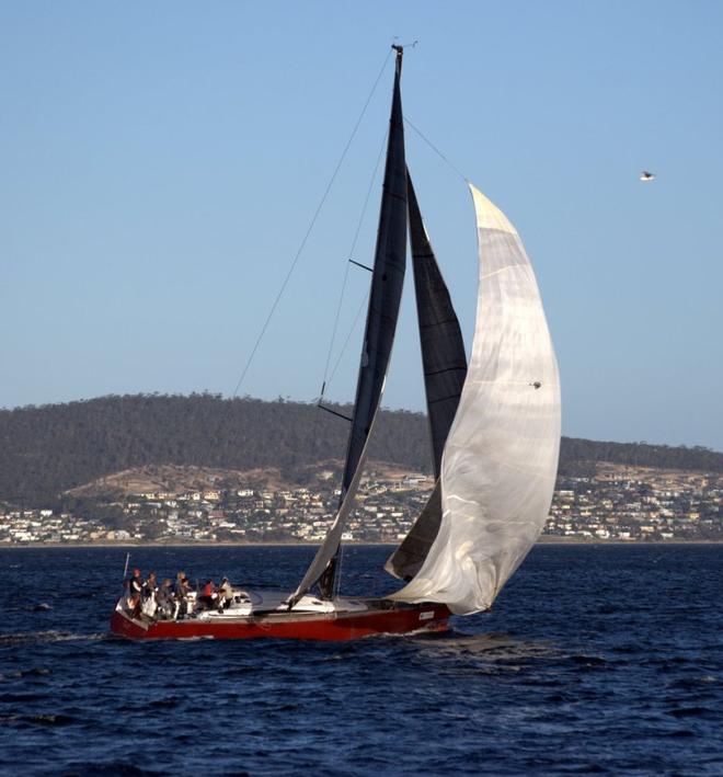 Tilt was the early leader from the start on Friday evening – Maria Island Race ©  Peter Campbell