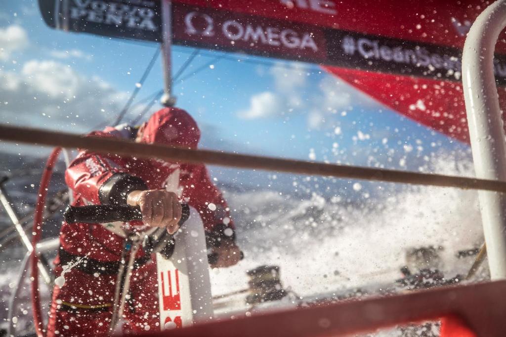 Leg 02, Lisbon to Cape Town, day 01, start on board MAPFRE. Volvo Ocean Race. 06 November, 2017 photo copyright  Ugo Fonolla / Volvo Ocean Race taken at  and featuring the  class