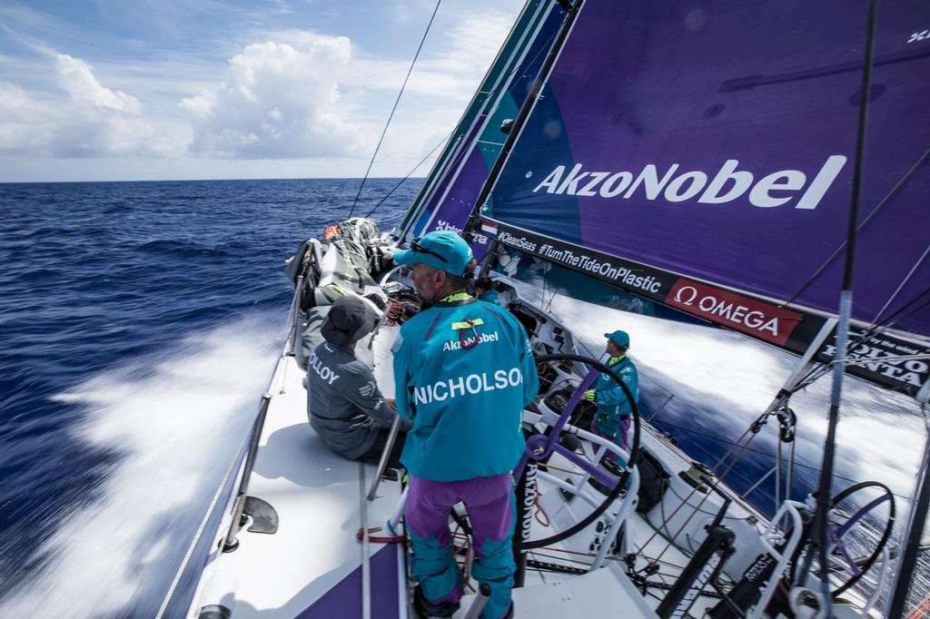 Leg 02, Lisbon to Cape Town, day 11,  on board AkzoNobel. Racing South. Photo by James Blake/Volvo Ocean Race. 15 November, 2017. photo copyright  James Blake / Volvo Ocean Race taken at  and featuring the  class