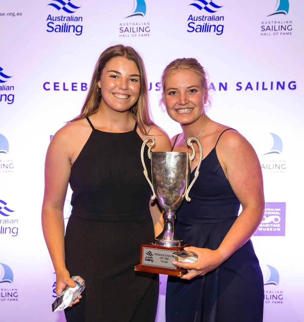 Annie Wilmot (left) and Tash Bryant at the Australian Sailing awards photo copyright Andrea Francolini http://www.afrancolini.com/ taken at  and featuring the  class