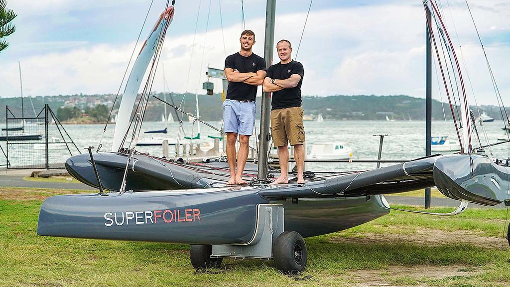 Iain Jensen and Glenn Ashby form a formidable crew with Nathan Outteridge. - SuperFoiler Grand Prix © SuperFoiler http://www.superfoiler.com