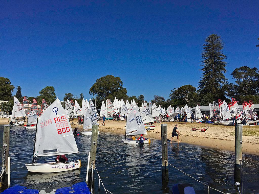 Time to depart the beach. - ICR at Royal Freshwater Bay YC ©  Susan Ghent / RFBYC