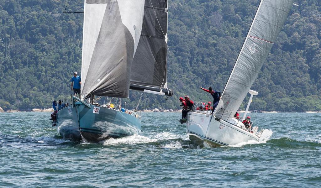 From A to Z. Antipodes and Zuhal heading for the line - 2017 Raja Muda Selangor International Regatta. © Guy Nowell / RMSIR